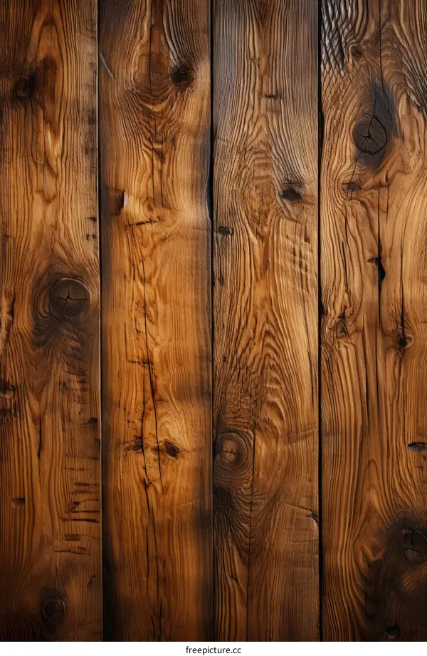 Rustic wooden background with knots and nail holes