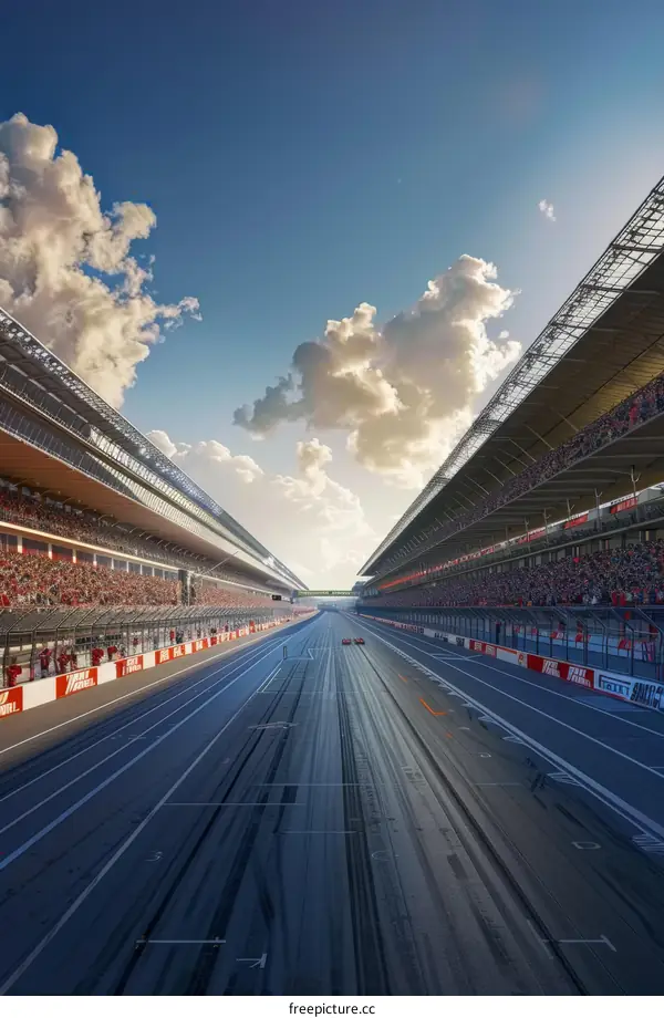 Formula One Cars Racing on a Track