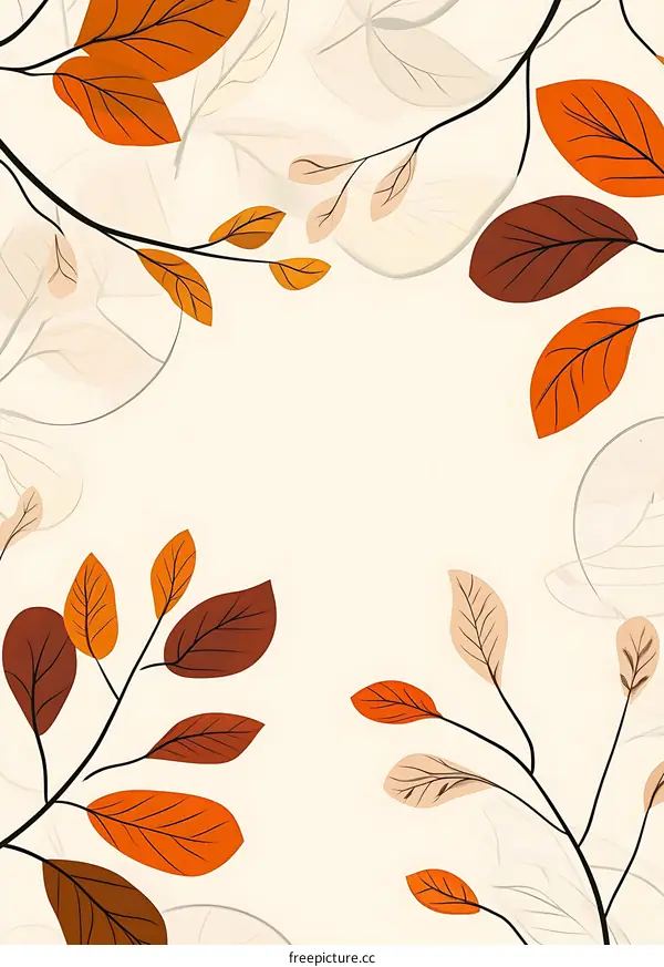 Autumn Leaves Abstract Background Design
