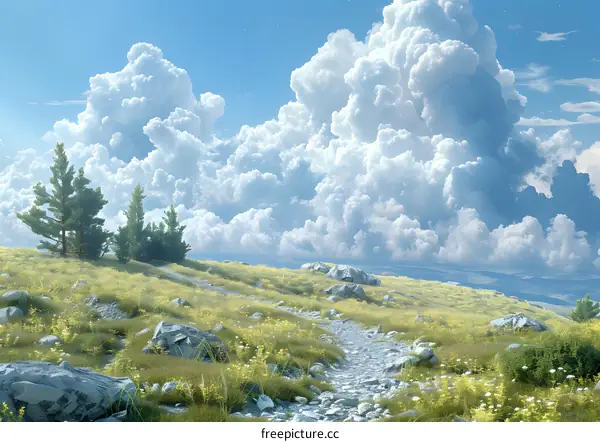 Grassland on the hill