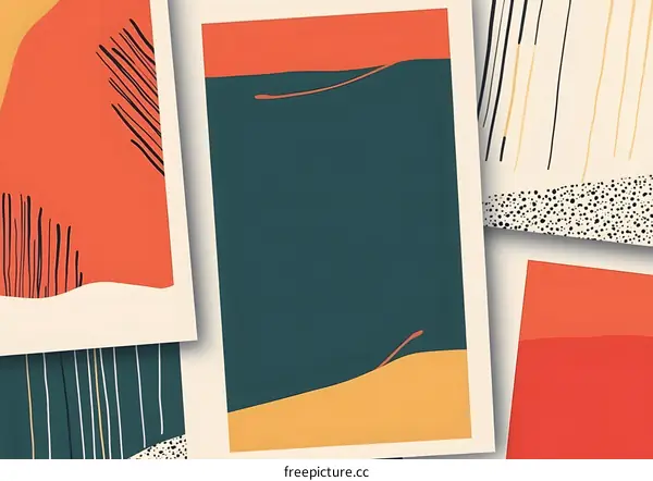 Abstract Art Prints Set Of Four