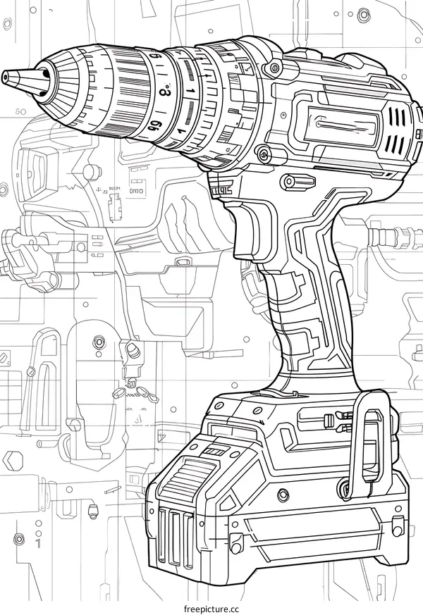 Cordless Drill Blueprint Design