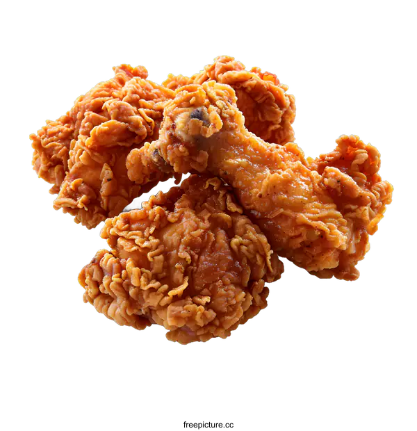[Transparent Background PNG]Crispy Fried Chicken on White Background