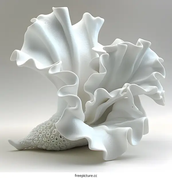 white ceramic sculpture