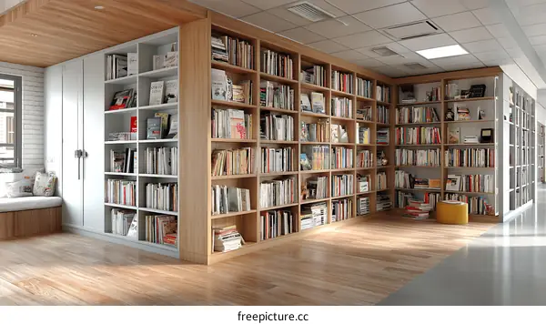 Modern Bookshelf Corner Library
