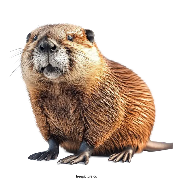 [Transparent Background PNG]Close Up Portrait of a Beaver