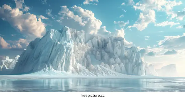 Ice formations and icebergs in Antarctica