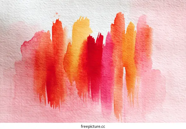 Abstract Watercolor Painting of Vibrant Colors
