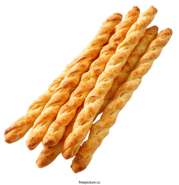 [Transparent Background PNG]Italian breadsticks grissini isolated on white background