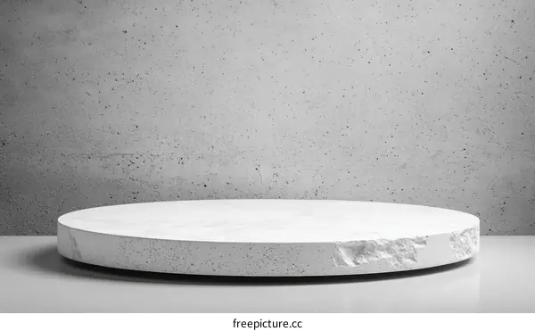 Modern Abstract White Concrete Display Podium