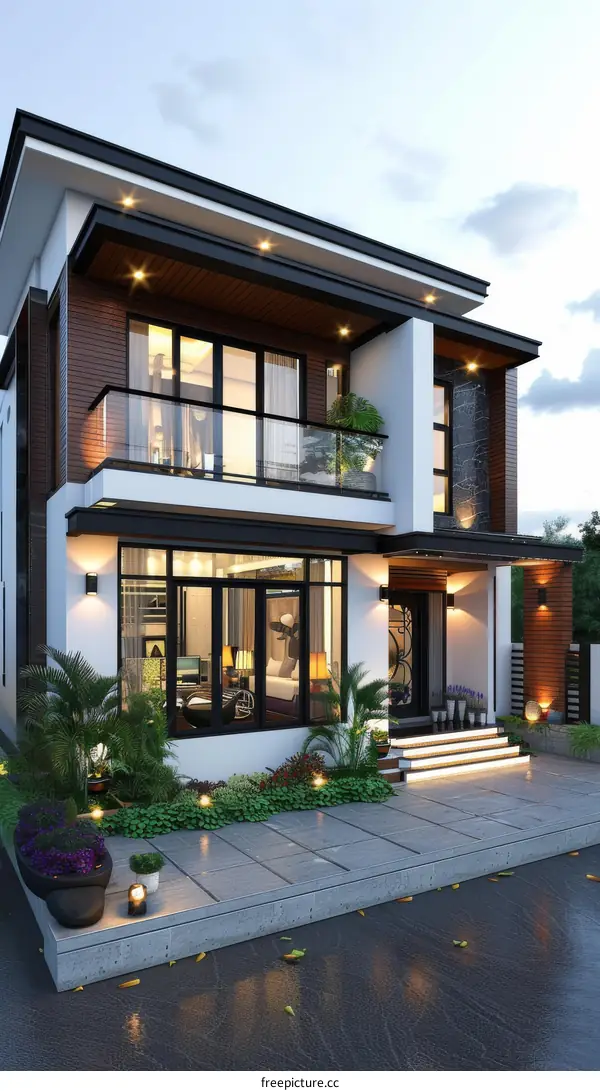 Modern Villa Design with Spacious Garden