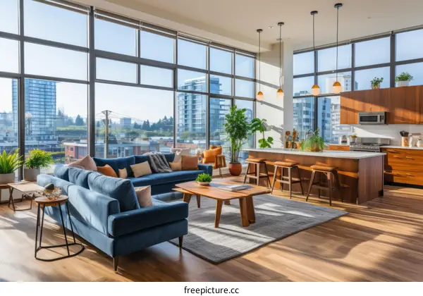 Modern Open-Concept Living Space