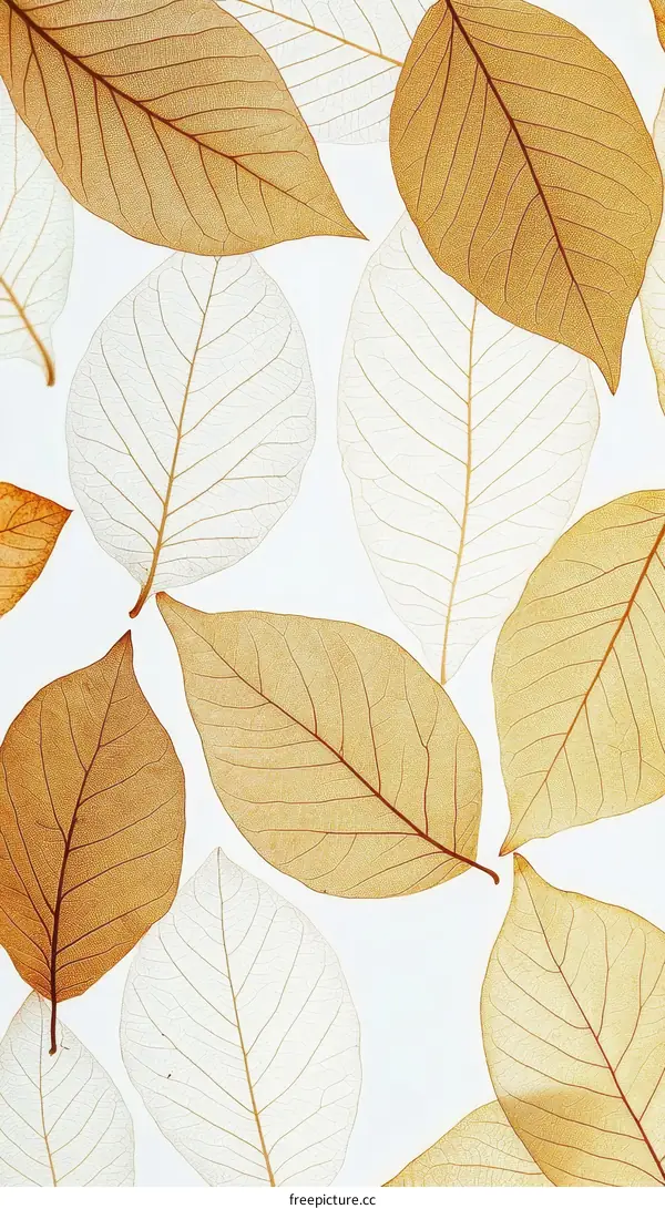 Dried Leaves Pattern Background Design