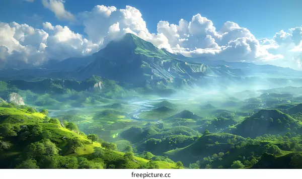 The majestic mountains and rivers