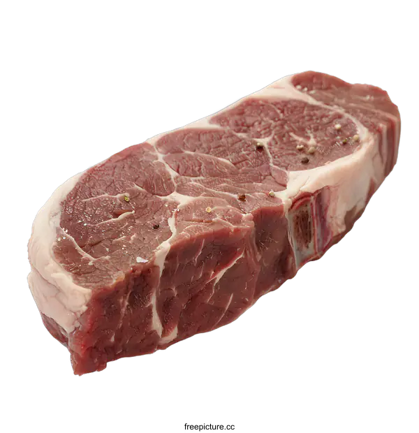 [Transparent Background PNG]Raw Lamb Chop with Salt and Pepper