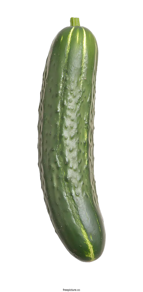 [Transparent Background PNG]Fresh Green Cucumber Isolated on White Background