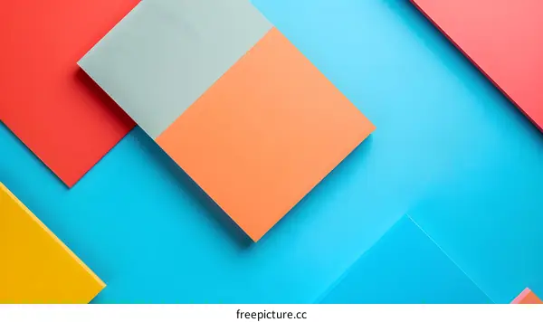 Abstract Colorful Paper Geometric Shapes Background