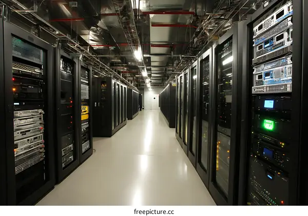 Modern Data Center Server Room