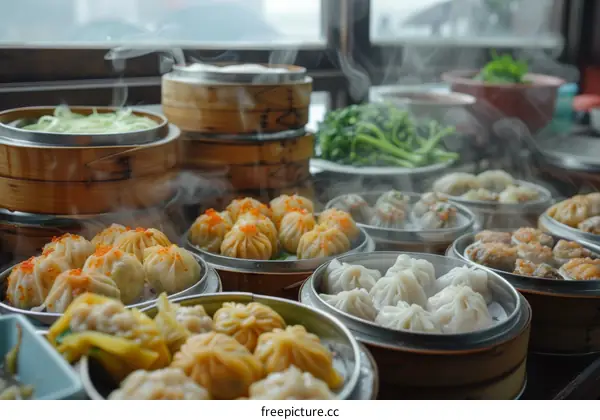 Steaming Baskets of Dim Sum