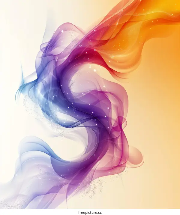 Abstract Colorful Ribbons: Flowing Gradient Design