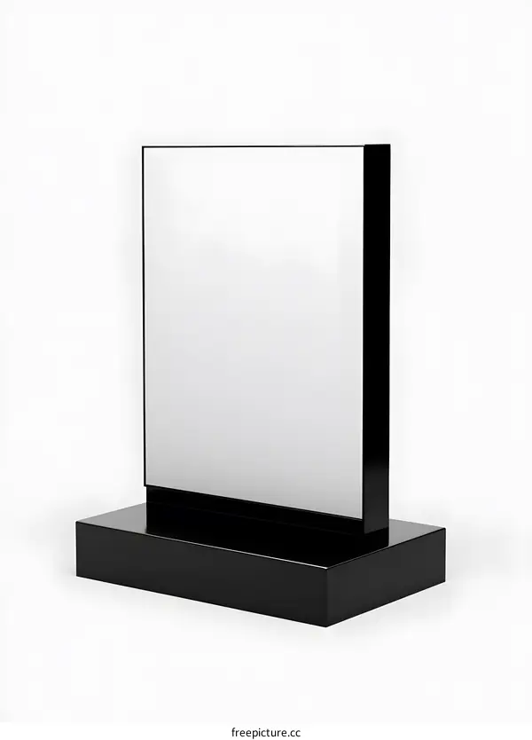 Blank Black Plaque Sign Mockup