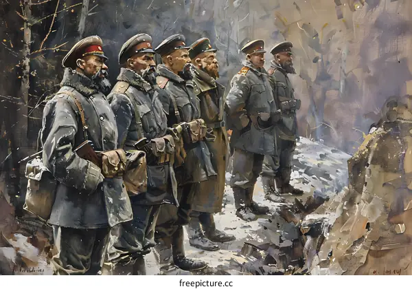 Russian officers during World War I