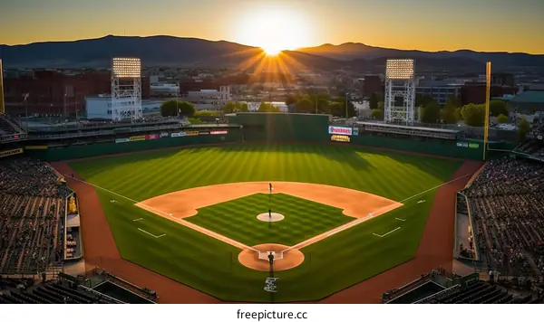Reno Aces Greater Nevada Field Sunset