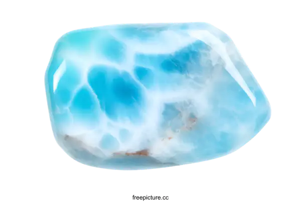[Transparent Background PNG]Beautiful Blue Calcite Tumbled Stone
