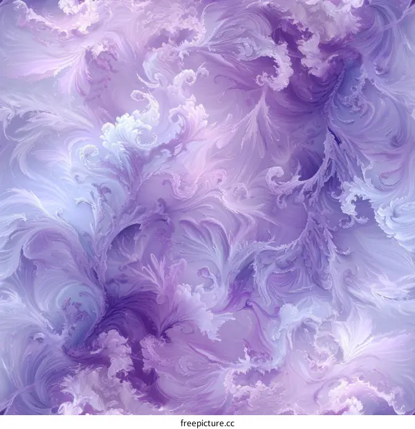 purple blue white seamless floral pattern