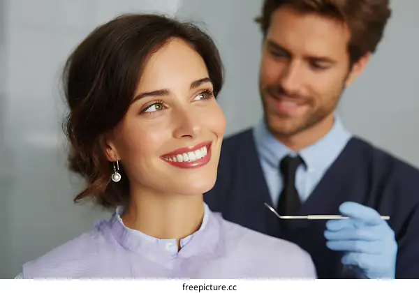 Dental Checkup Friendly Caucasian Woman