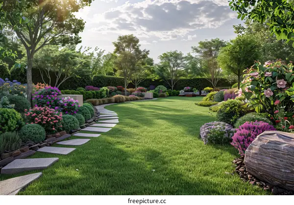 Garden Landscape Design Renderings: Pavilions, Bridges, and Water Features