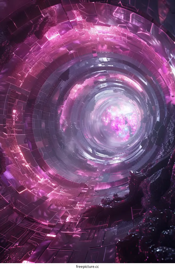 Pink and Purple Digital Tunnel