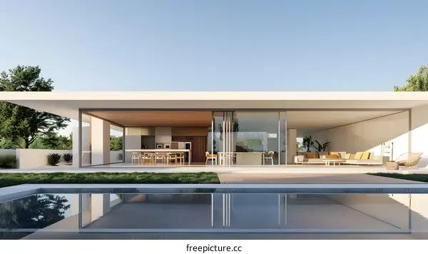 Modern Minimalist House With Pool