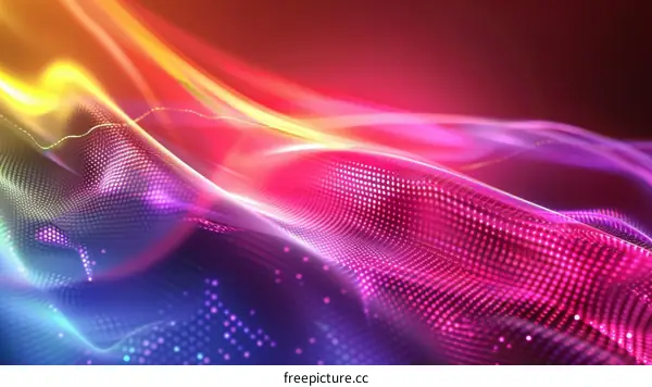 Colorful Flowing Light Abstract Background