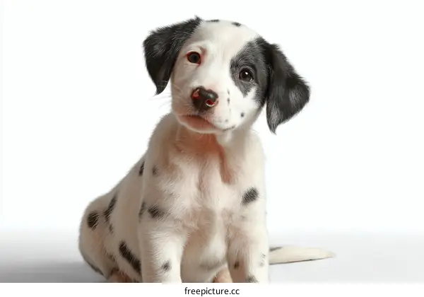 Adorable Dalmatian Puppy Portrait