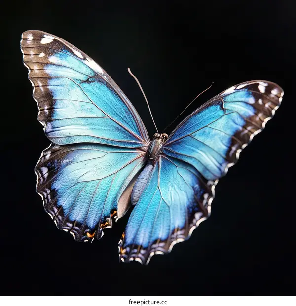 Stunning Blue Morpho Butterfly in Flight