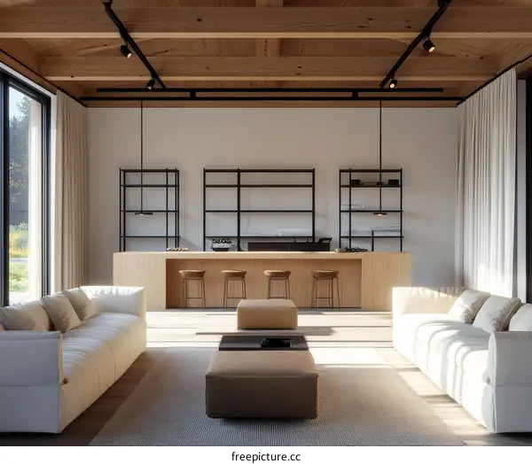 Modern Open-Concept Living Area Interior Design