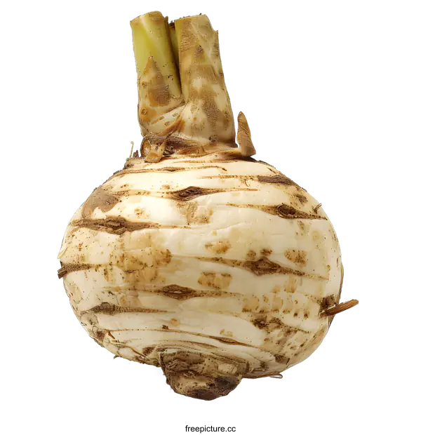 [Transparent Background PNG]Fresh Taro Root on White Background