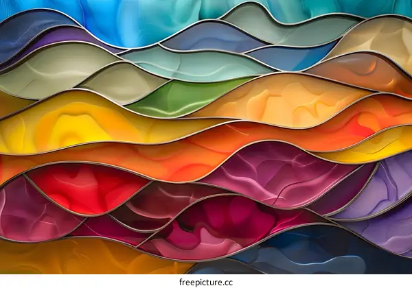Abstract Colorful Wavy Background