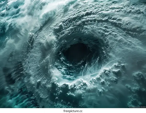 Hurricane Eye from Space: A Satellite Image