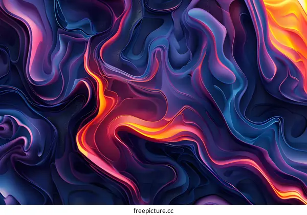 Abstract Colorful Waves Background
