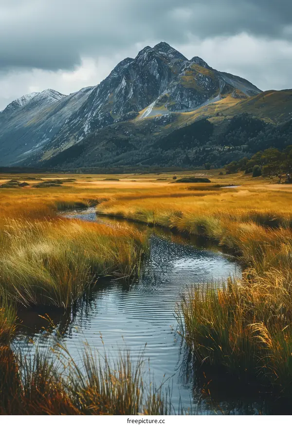 Mountains and a river in the Scottish Highlands