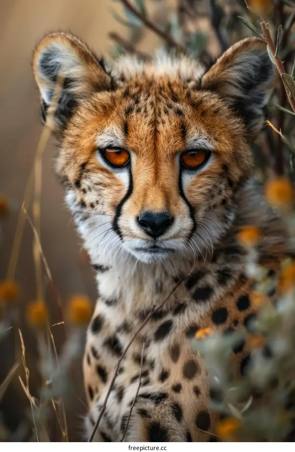 Cheetah Portrait in the African Savanna