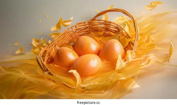 Beautiful Basket of Golden Eggs