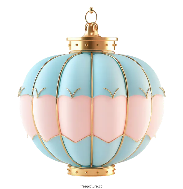 [Transparent Background PNG]Vintage Pastel Hot Air Balloon Ornament