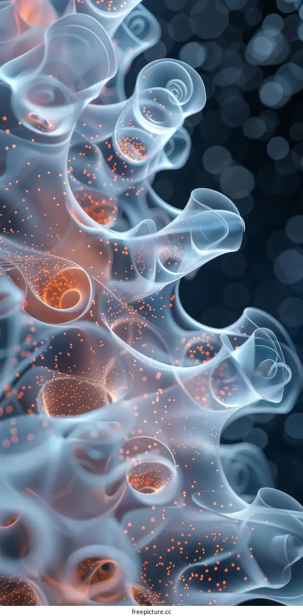 Abstract Cellular Structure Illustration