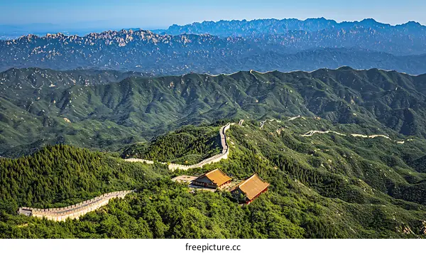 Majestic Great Wall of China Landscape Viewpoint
