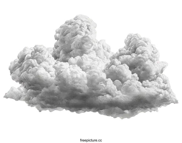 [Transparent Background PNG]Detailed Drawing of a Cumulus Cloud