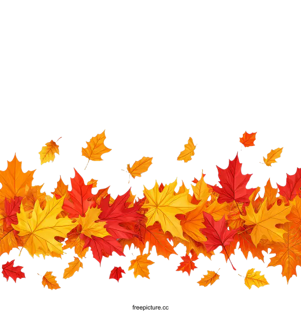 [Transparent Background PNG]Autumn Leaves Background Design