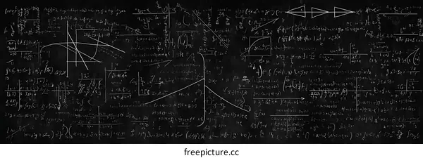 Mathematical Equations on a Blackboard